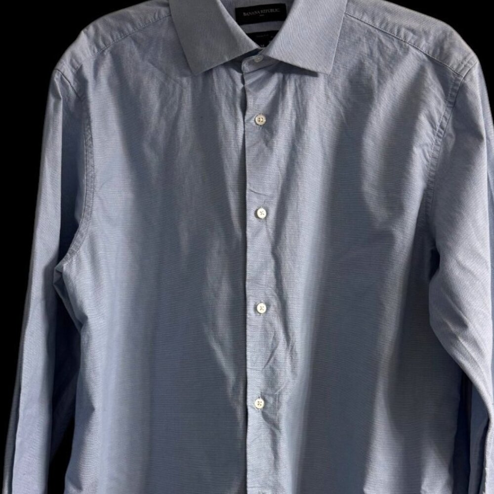 BANANA REPUBLIC Light Blue Mens Shirt Slim‎ Fit Size XL
